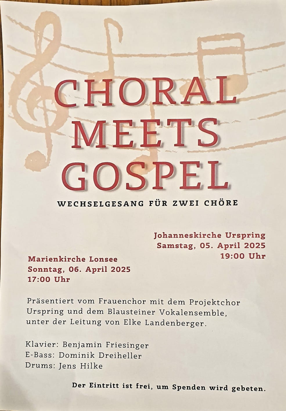 Projektchor-Konzert